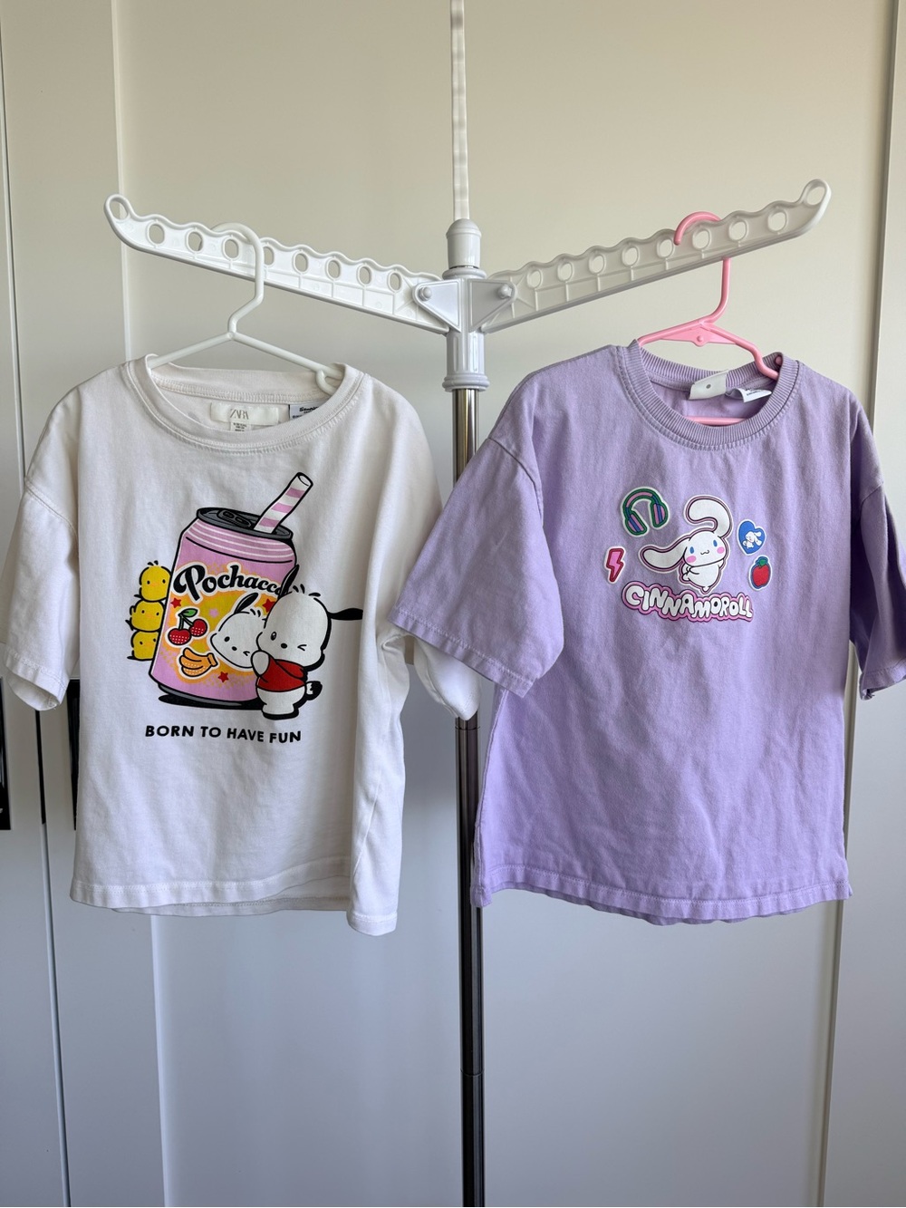 Zara Pochacco and Cinnamoroll Graphic Tees for Kids Size 9-10